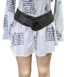 Olive green .Wide Waist Belt